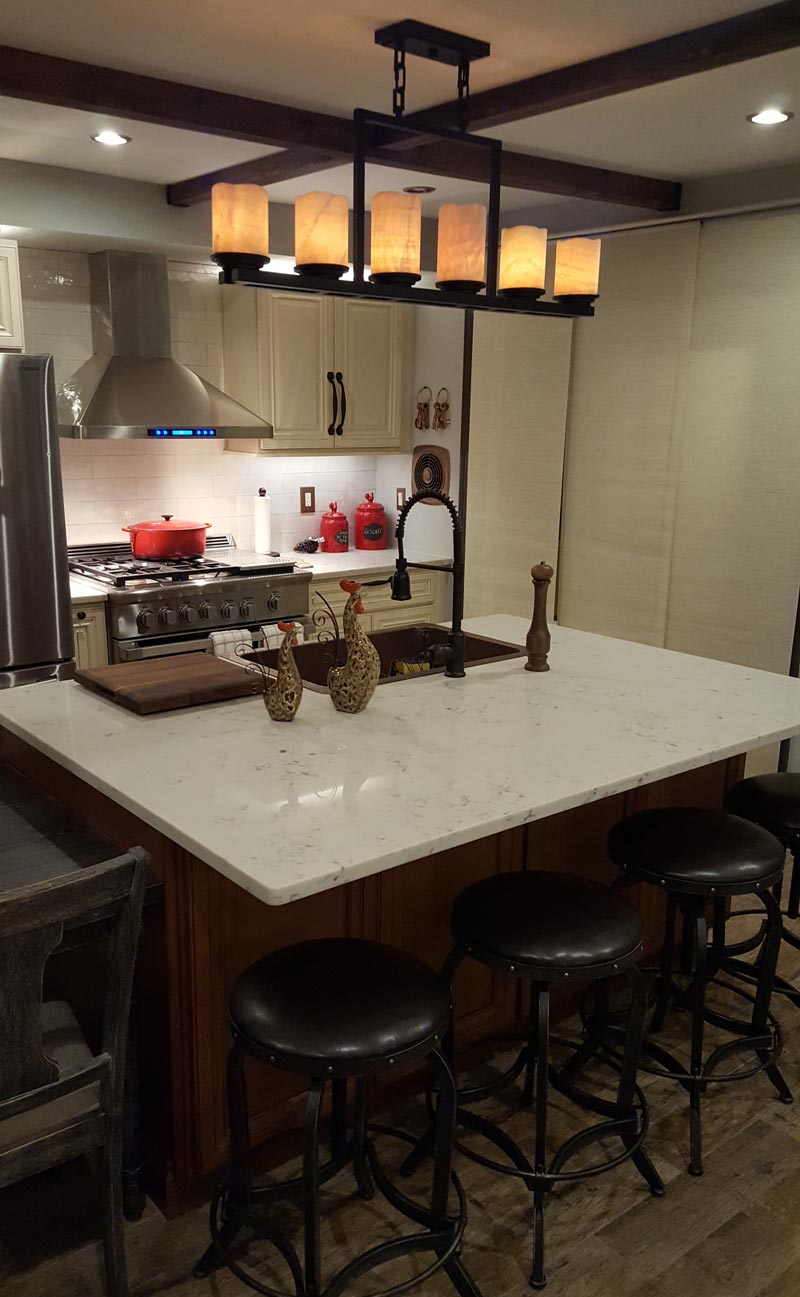 Image of kitchen island in apartment